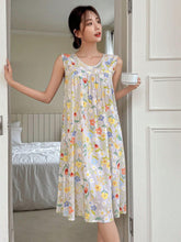 Floral Print Sleeveless Nightdress Womens Lingerie